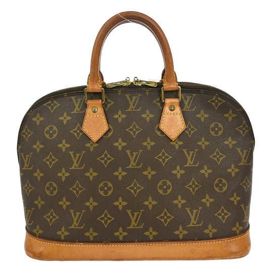 Louis Vuitton Alma Handbag Monogram Canvas, BROWN, CANVAS, Handbag