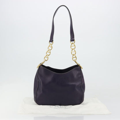 Prada Chain Shoulder Bag Leather, Purple, Leather, Handbag