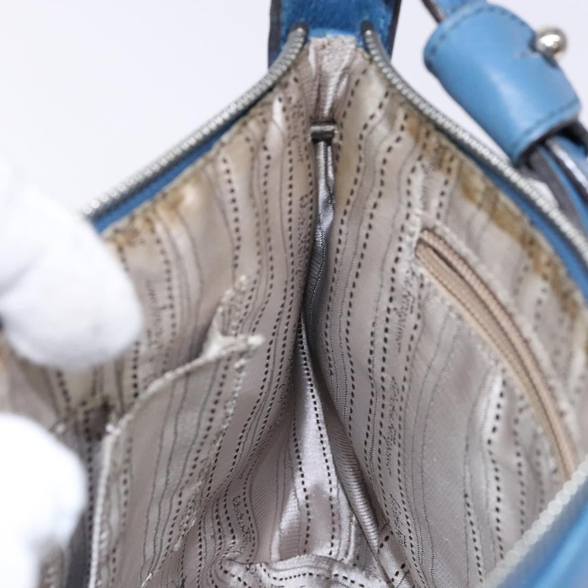 Salvatore Ferragamo Gancini Shoulder Bag Leather, BLUE, LEATHER, Shoulder bag