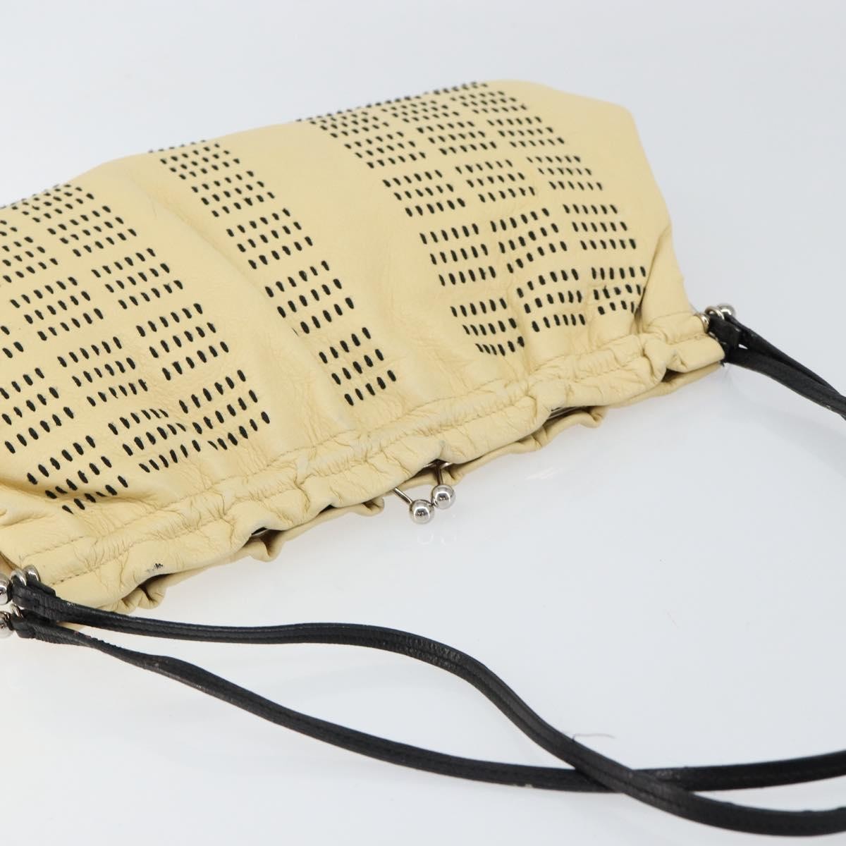 Miu Miu Kisslock Frame Top Handle Bag Leather, BEIGE, LEATHER, Shoulder bag