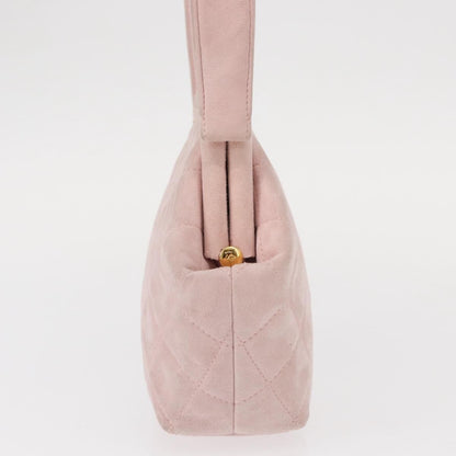 Chanel Vintage CC Hand bag Suede, PINK, SUEDE, Handbag