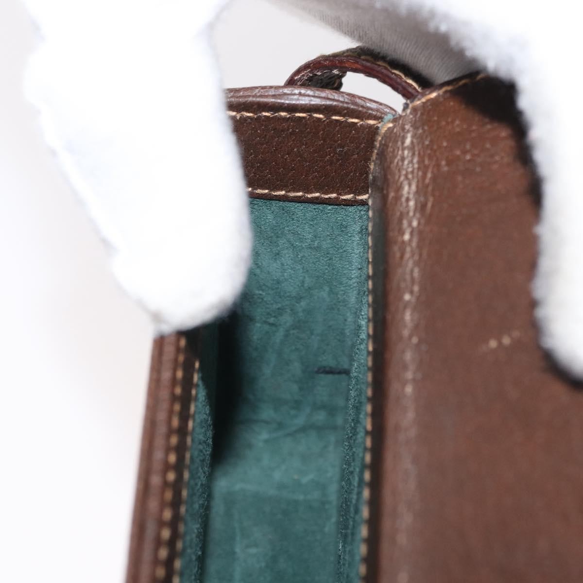 Gucci Cigarette case Shoulder bag Leather, BROWN, LEATHER, Clutche & pouche