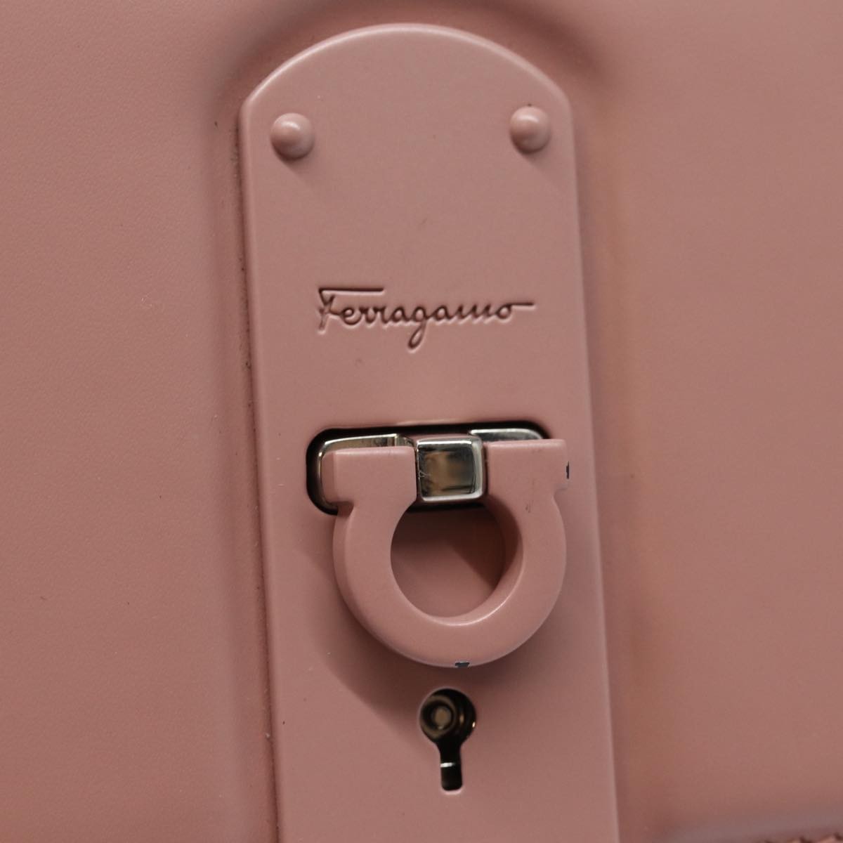 Salvatore Ferragamo Boxyz Top Handle Bag Woven Leather, PINK, LEATHER, Shoulder bag