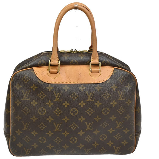 Louis Vuitton Deauville Handbag Monogram Canvas, BROWN, LEATHER, Handbag