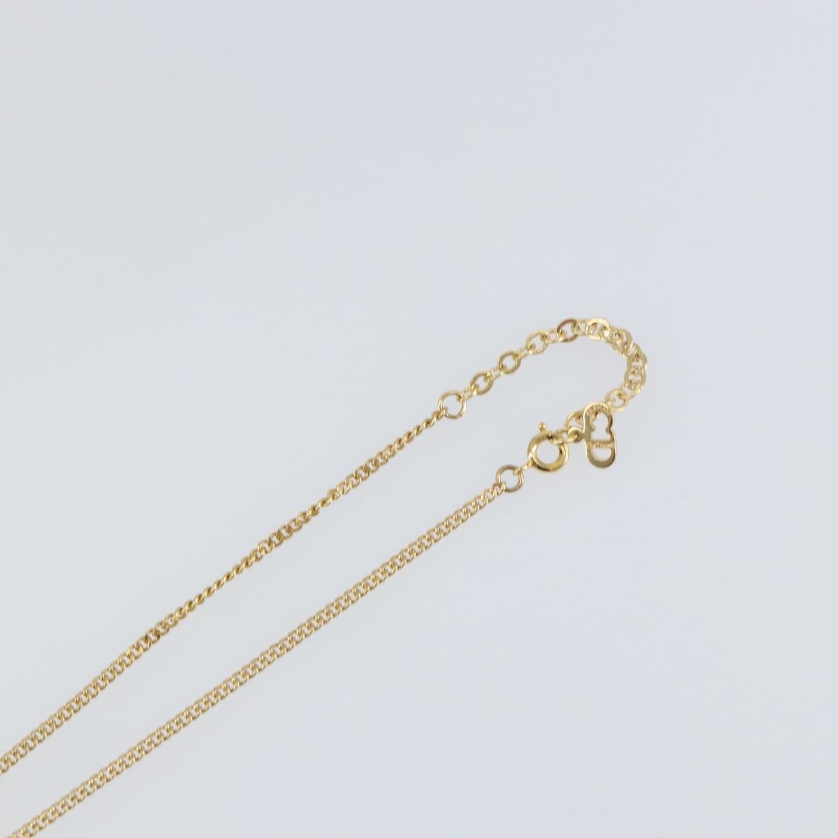 Christian Dior CD Pendant Necklace Metal and Crystals, GOLD, METAL, Necklace