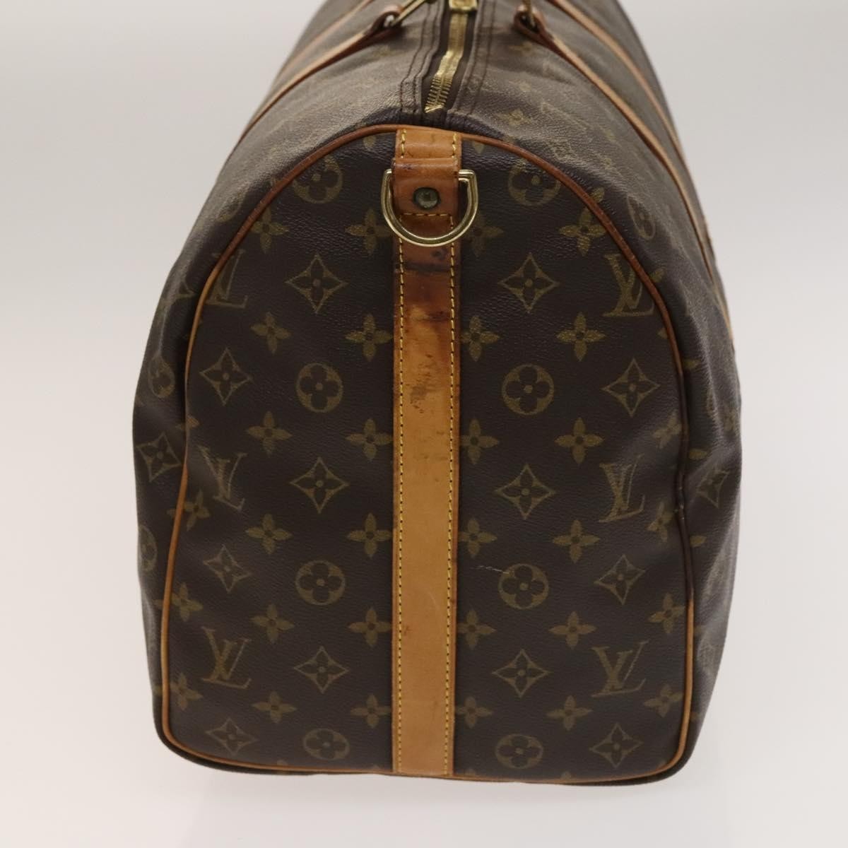 Louis Vuitton Keepall Bandouliere Bag Monogram Canvas, BROWN, CANVAS, Travel bag
