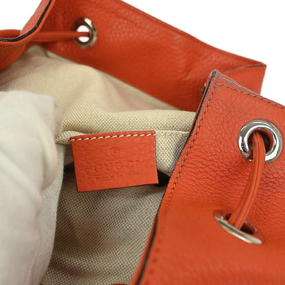 Gucci Bamboo Tassel Backpack Leather, ORANGE, LEATHER, Backpack
