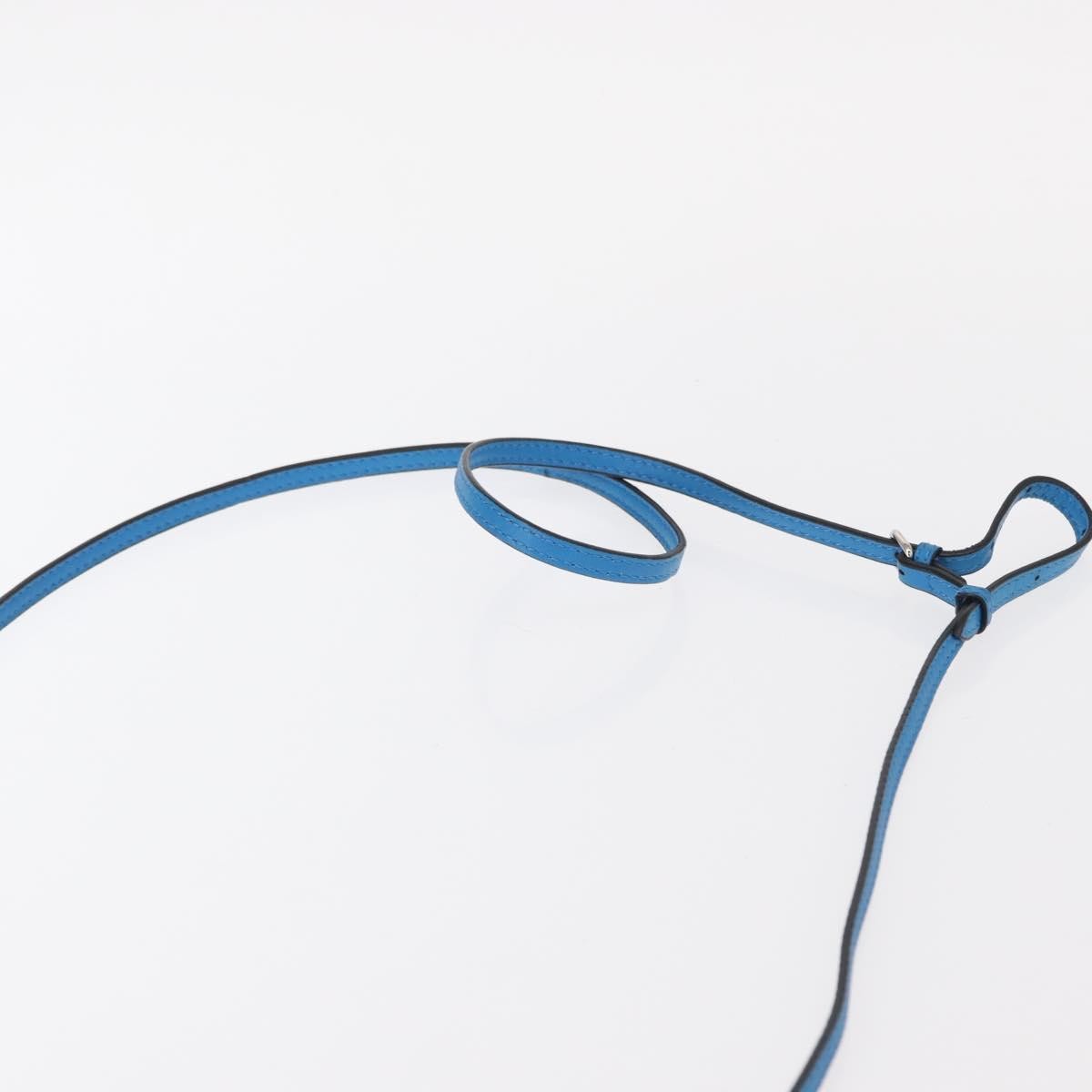 Fendi Monster Baguette Leather and Fur, BLUE, LEATHER, Handbag