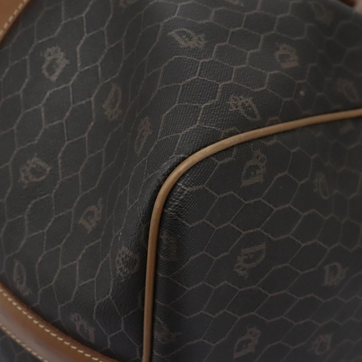 Christian Dior Vintage Honeycomb Boston bag Canvas and Leather, BLACK, PVC, Travel bag
