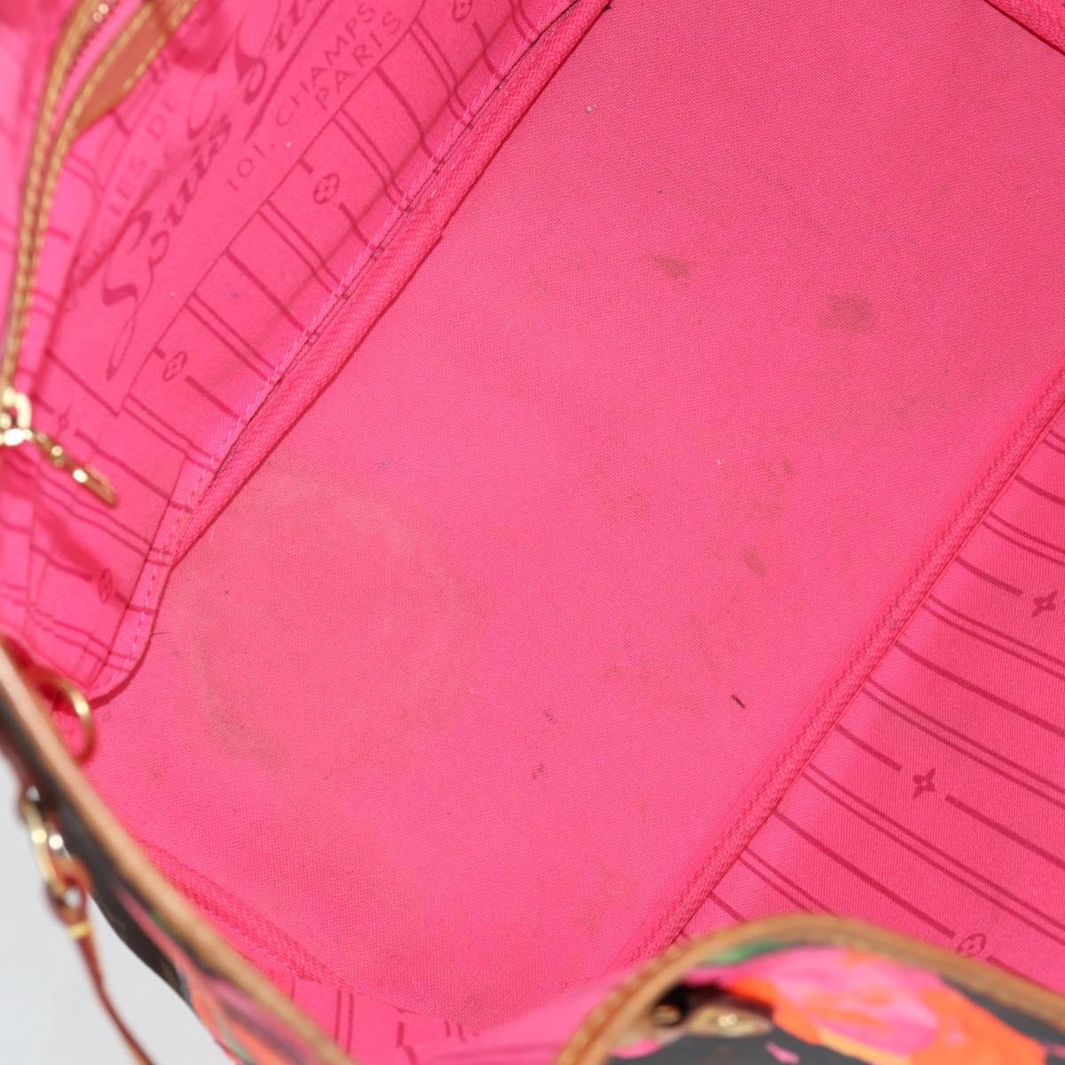 Louis Vuitton Neverfull Tote Limited Edition Monogram Roses, BROWN, CANVAS, Tote bag