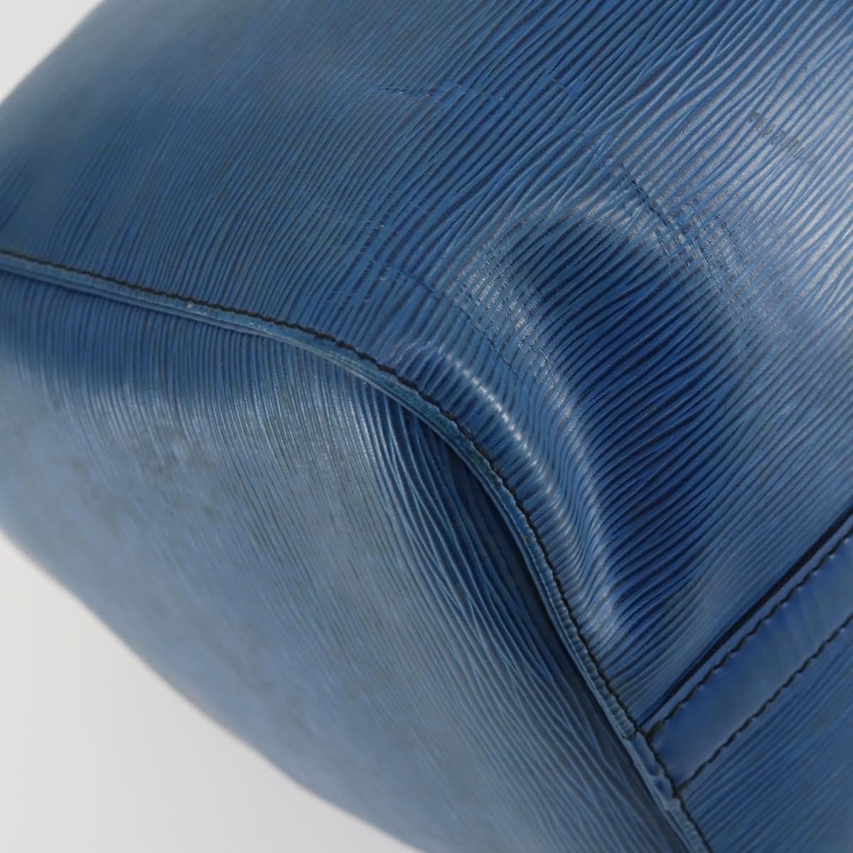Louis Vuitton Keepall Bag Epi Leather, BLUE, LEATHER, Travel bag