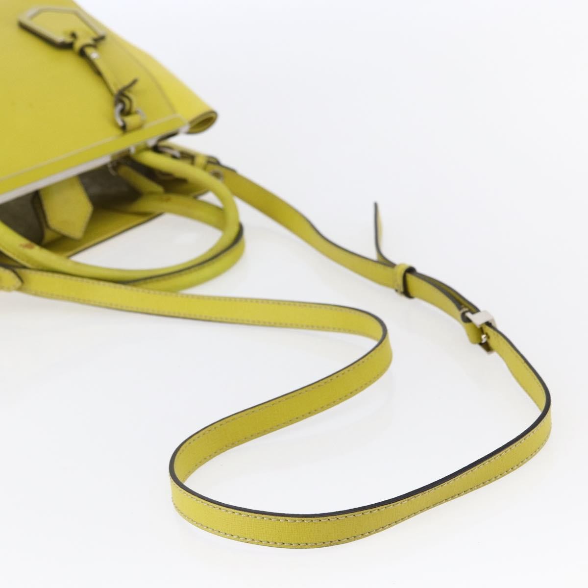 Fendi 2Jours Bag Leather, YELLOW, LEATHER, Handbag