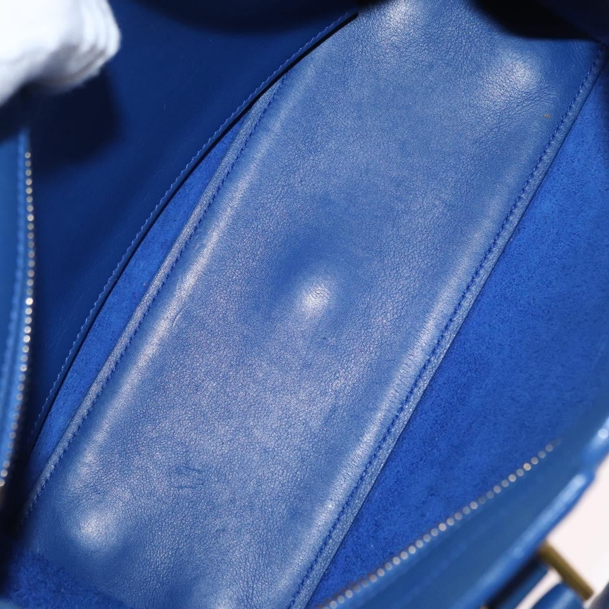 Saint Laurent Monogram Cabas Leather, BLUE, LEATHER, Handbag