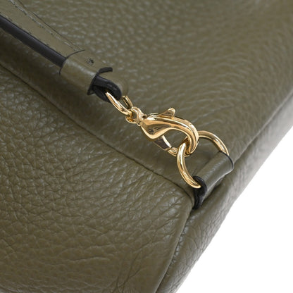 Salvatore Ferragamo Gancini Backpack Leather, KHAKI, LEATHER, Backpack