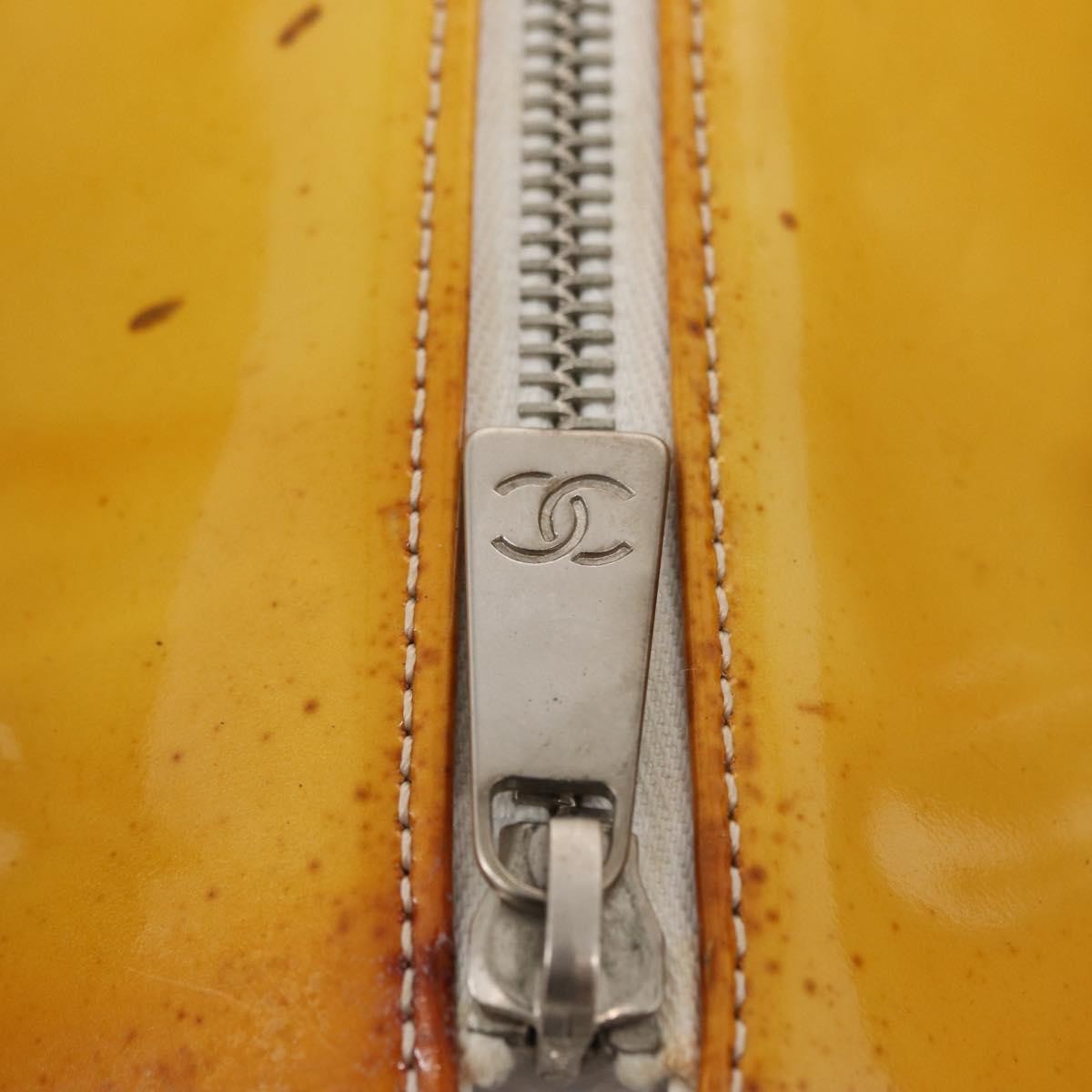 Chanel Vintage Petite Timeless Tote Quilted Patent, YELLOW, PATENT_LEATHER, Tote bag