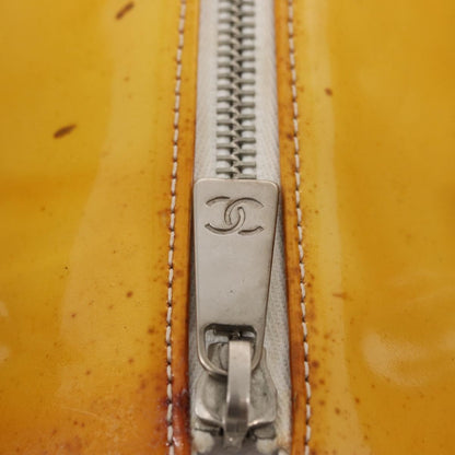 Chanel Vintage Petite Timeless Tote Quilted Patent, YELLOW, PATENT_LEATHER, Tote bag