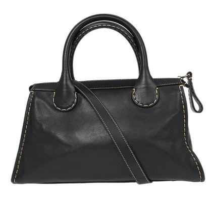 Chloe Edith NM Satchel Leather, BLACK, LEATHER, Handbag