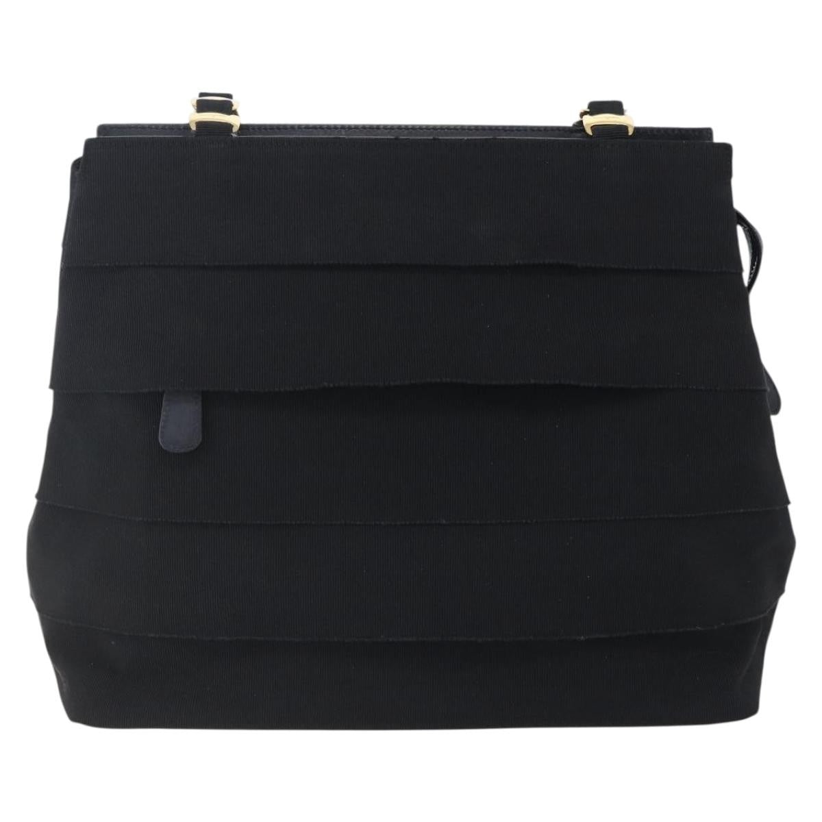 Salvatore Ferragamo Vala tote Canvas, NAVY, CANVAS, Tote bag