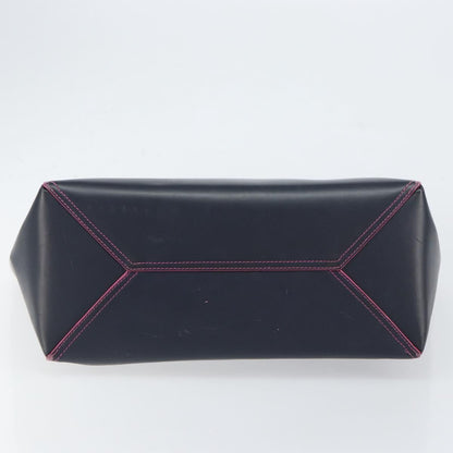 Loewe Leo Shopper Tote Leather, NAVY, LEATHER, Tote bag