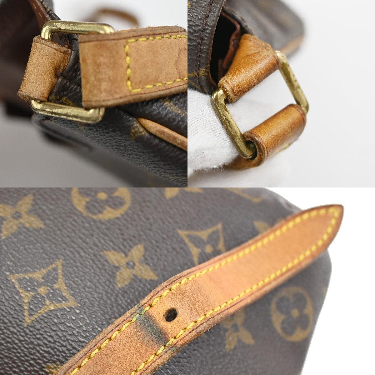 Louis Vuitton Musette Tango Handbag Monogram Canvas, BROWN, CANVAS, Shoulder bag