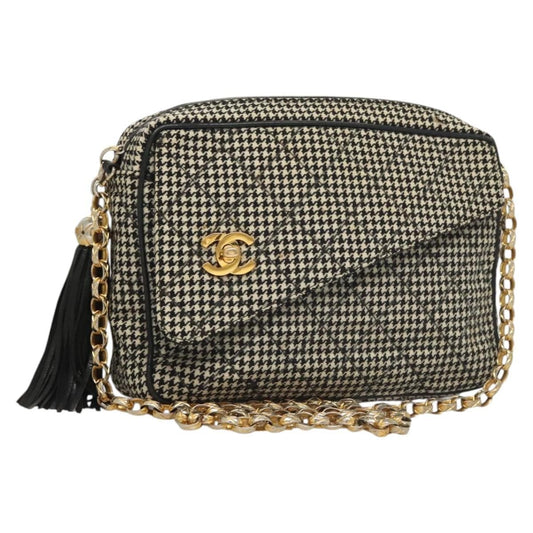 Chanel Vintage Front Pocket Camera Bag Canvas, White, Canvas, Shoulder Bag