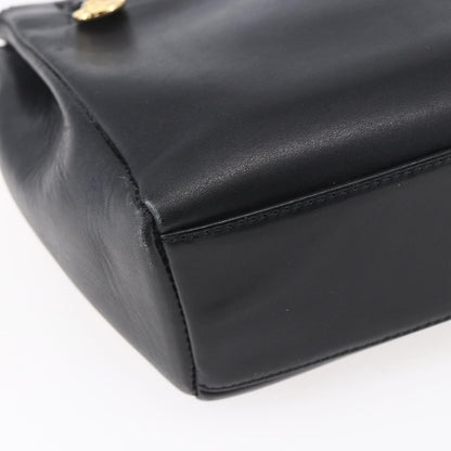 Versace Vintage Shoulder Bag Leather, BLACK, LEATHER, Shoulder bag