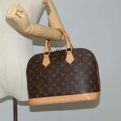Louis Vuitton Alma Handbag Monogram Canvas, BROWN, CANVAS, Handbag