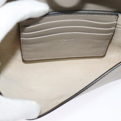 Chloe Faye Shoulder Bag Leather and Suede, BEIGE, SUEDE, Shoulder bag