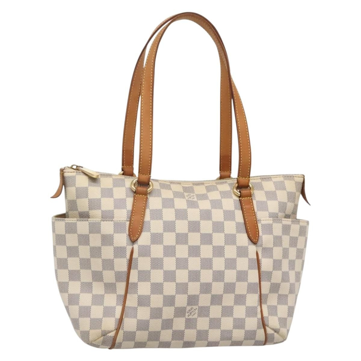Louis Vuitton Totally Handbag Damier, WHITE, CANVAS, Tote bag