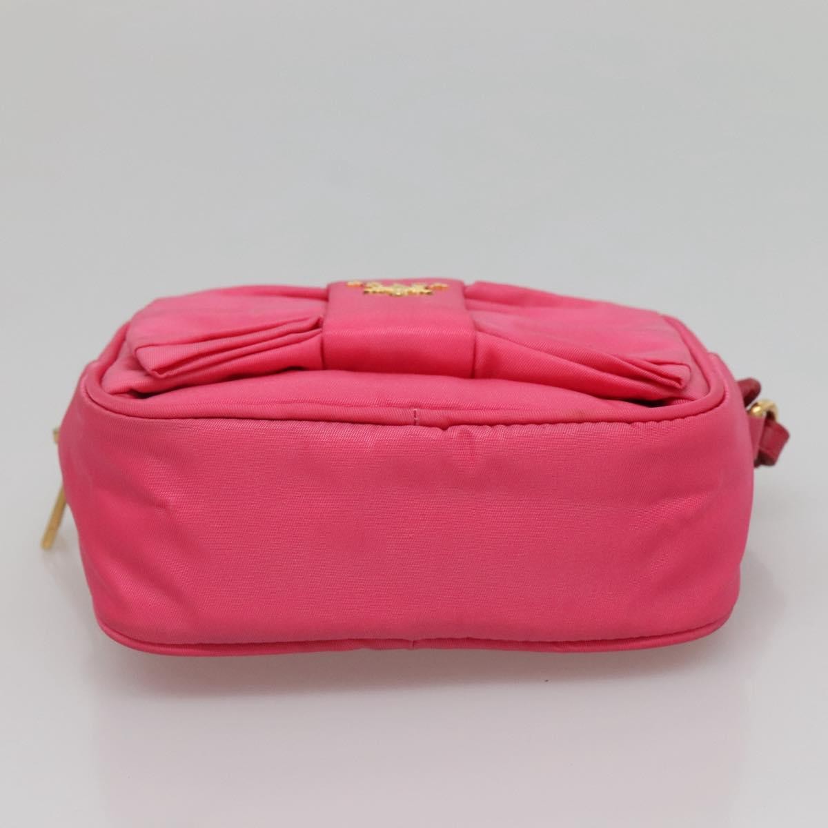 Prada Bow Camera Crossbody Bag Tessuto, PINK, NYLON, Clutche & pouche