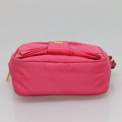 Prada Bow Camera Crossbody Bag Tessuto, PINK, NYLON, Clutche & pouche