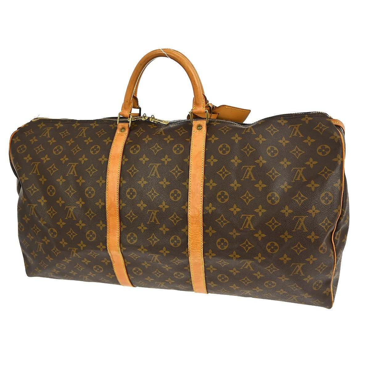 Louis Vuitton Keepall Bag Monogram Canvas, BROWN, CANVAS, Travel bag