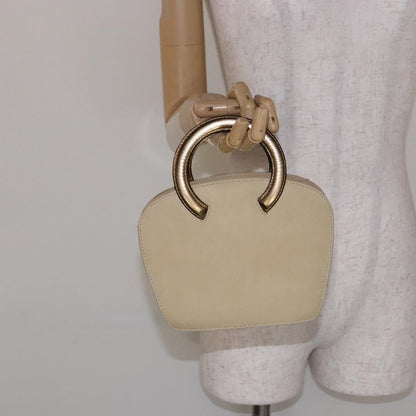 Salvatore Ferragamo Vintage Handbag Suede, BEIGE, SUEDE, Handbag