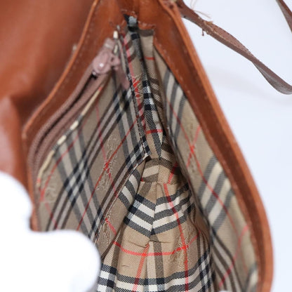 Burberry Flap Shoulder Bag Leather, BROWN, LEATHER, Shoulder bag
