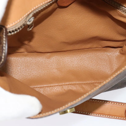 Celine Macadam Shoulder Bag PVC Leather, BROWN, CANVAS, Shoulder bag