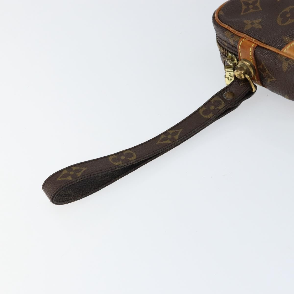 Louis Vuitton Marly Dragonne Clutch Monogram Canvas, BROWN, CANVAS, Clutche & pouche