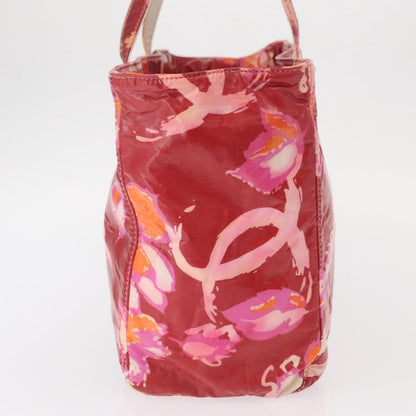 Chanel Vintage Floral Tote Canvas, RED, CANVAS, Tote bag