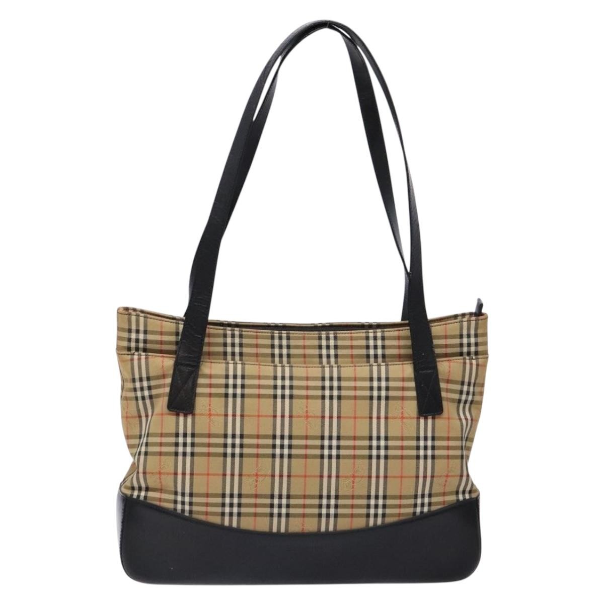 Burberry Nova Check Tote canvas check pattern, BEIGE, CANVAS, Tote bag