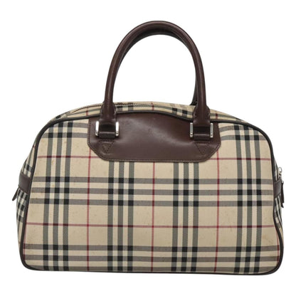 Burberry Nova Check Bowling Bag Canvas, BEIGE, NYLON, Handbag