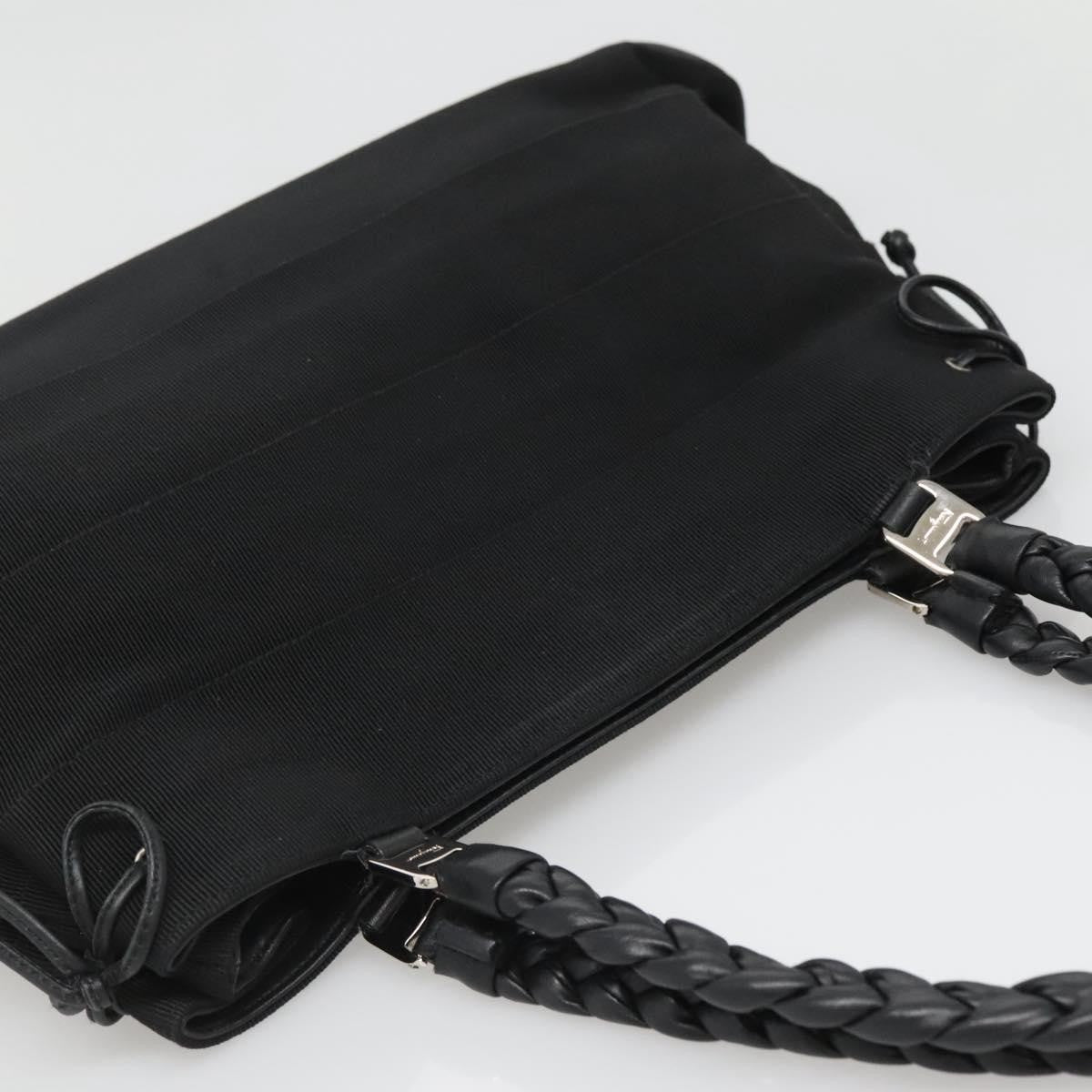 Salvatore Ferragamo Vala tote Canvas, BLACK, CANVAS, Tote bag