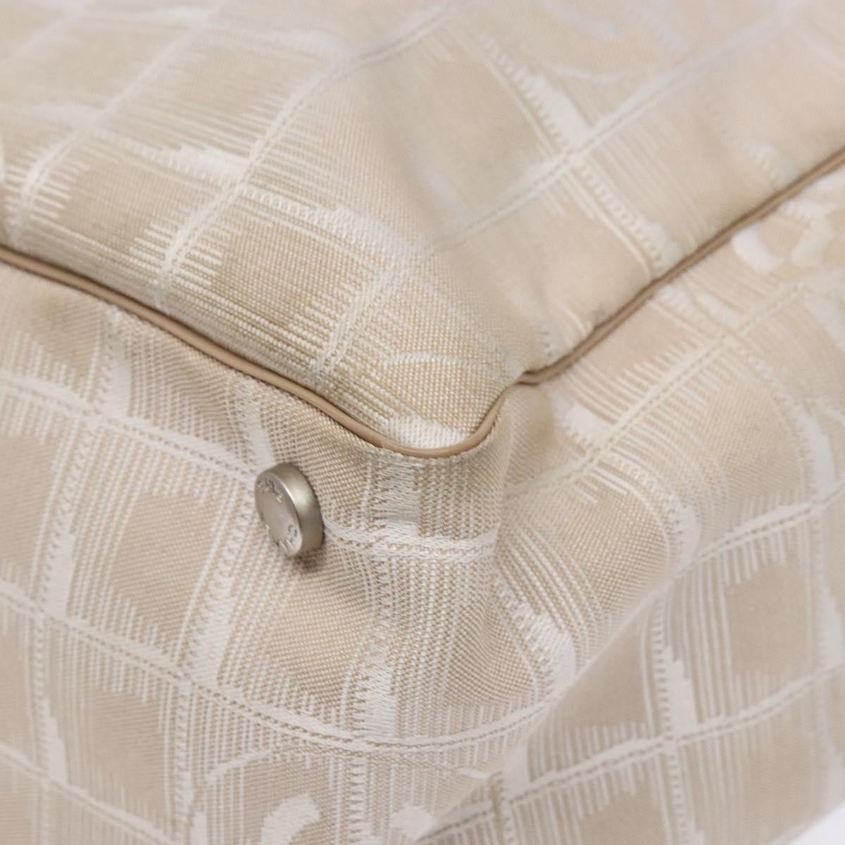 Chanel Travel Line Tote Nylon, BEIGE, NYLON, Travel bag