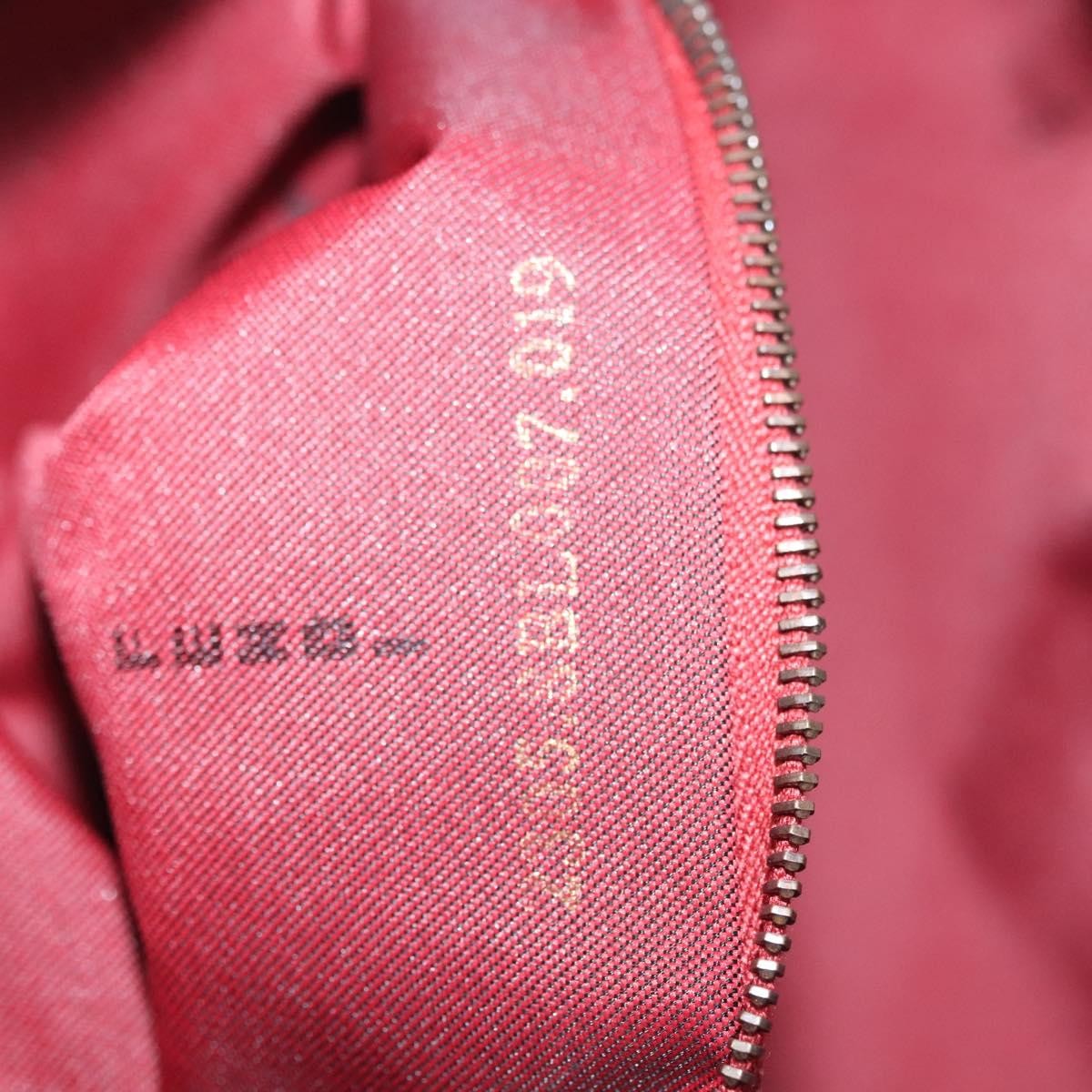 Fendi Bowling Bag Zucchino Canvas, RED, CANVAS, Shoulder bag