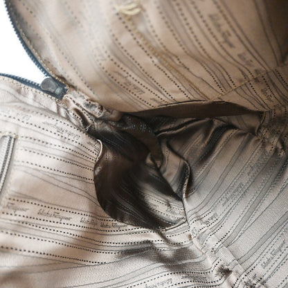 Salvatore Ferragamo Gancini handbag Leather, GRAY, LEATHER, Handbag