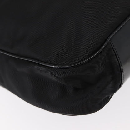 Gucci Vintage Bamboo Handle Open Hobo Nylon, BLACK, NYLON, Handbag