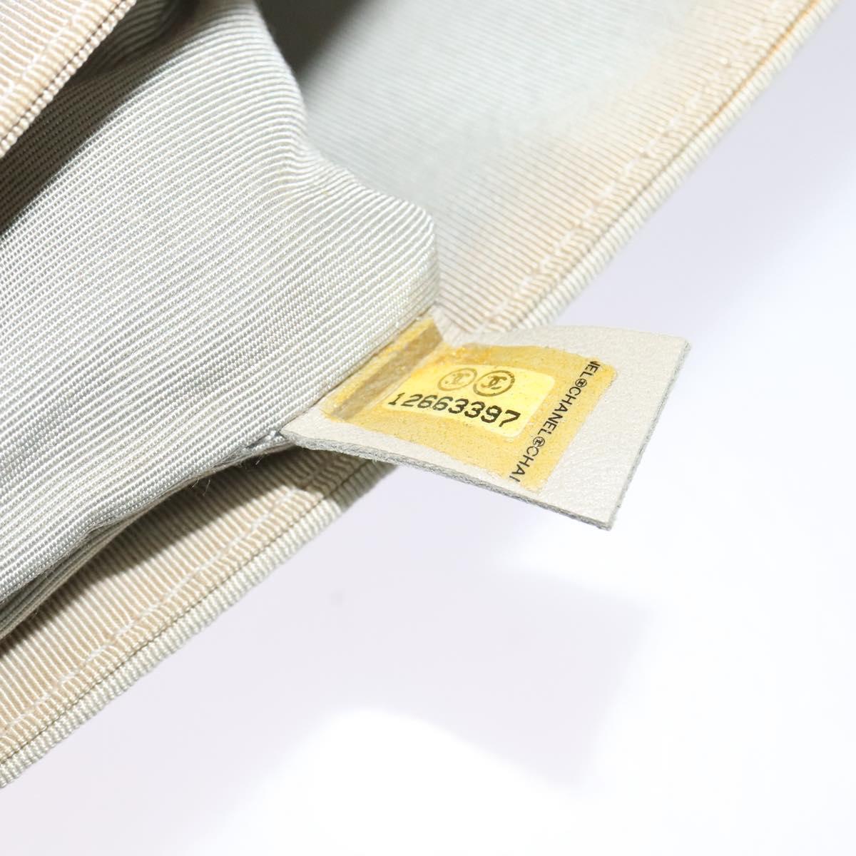 Chanel Mademoiselle Lock Chain Flap Bag Grosgrain, GRAY, NYLON, Handbag