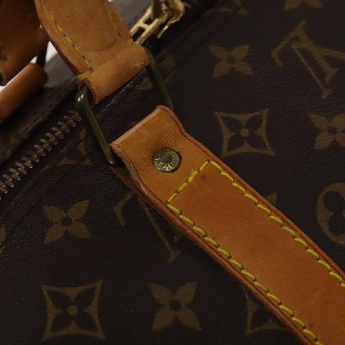 Louis Vuitton Keepall Bag Monogram Canvas, BROWN, CANVAS, Travel bag