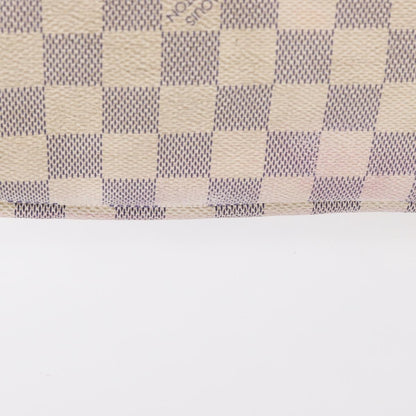 Louis Vuitton Neverfull Tote Damier, WHITE, CANVAS, Tote bag