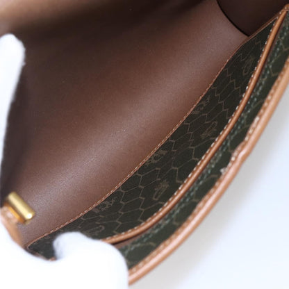 Christian Dior Vintage Honeycomb Flap Crossbody Bag Coated Canvas, KHAKI, CANVAS, Shoulder bag