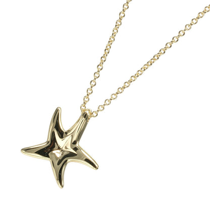Tiffany & Co. Elsa Peretti Starfish Pendant Necklace 18K Yellow Gold with Diamonds, Gold, Yellow Gold, Necklace