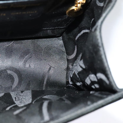 Salvatore Ferragamo Vala Shoulder Bag Suede, BLACK, SUEDE, Shoulder bag